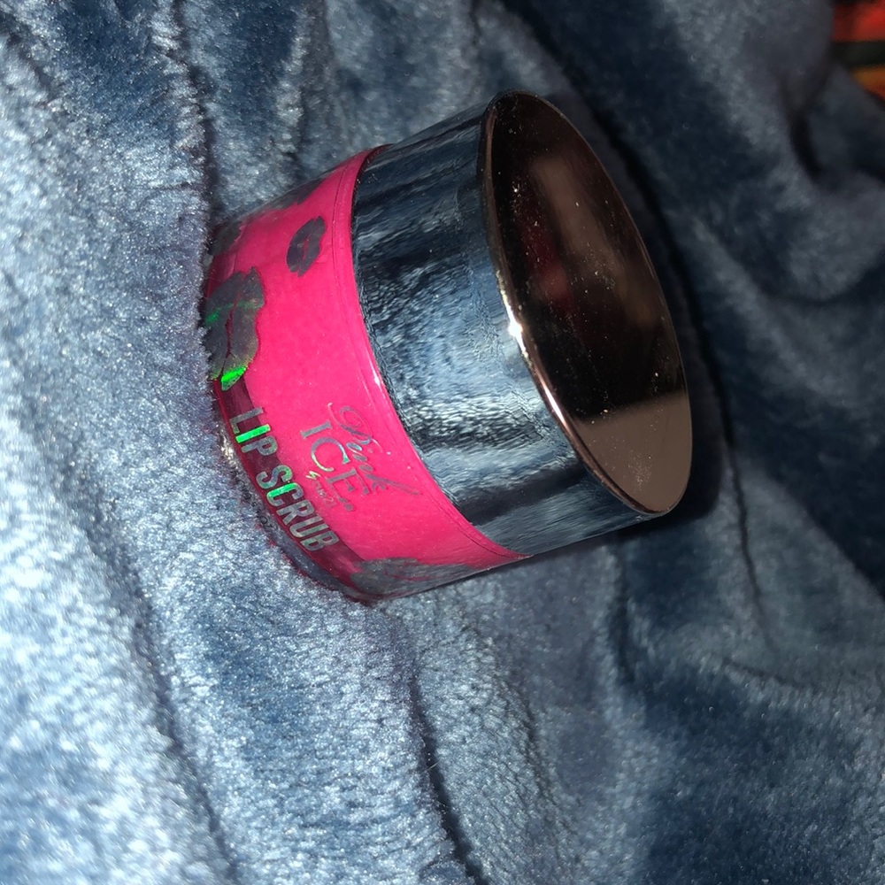 Pink ice lip scrub